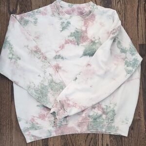 Urban Outfitters Tie-Dye Sweatshirt in Pink and Green